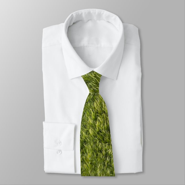 Lush Green Moss Neck Tie (Tied)