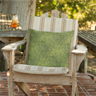 Lush Green Moss Outdoor Pillow