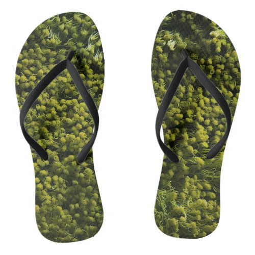 Lush Green Mossy Carpet  Flip Flops