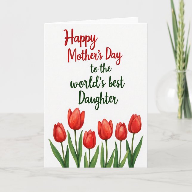 Lush Green Mothers Day Design Card (Front)