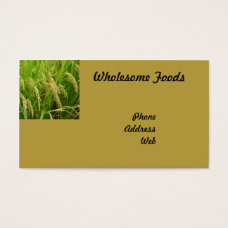 Whole Foods Business Cards Templates Zazzle Lush Green Rice Field Ready For Harvest Business Card