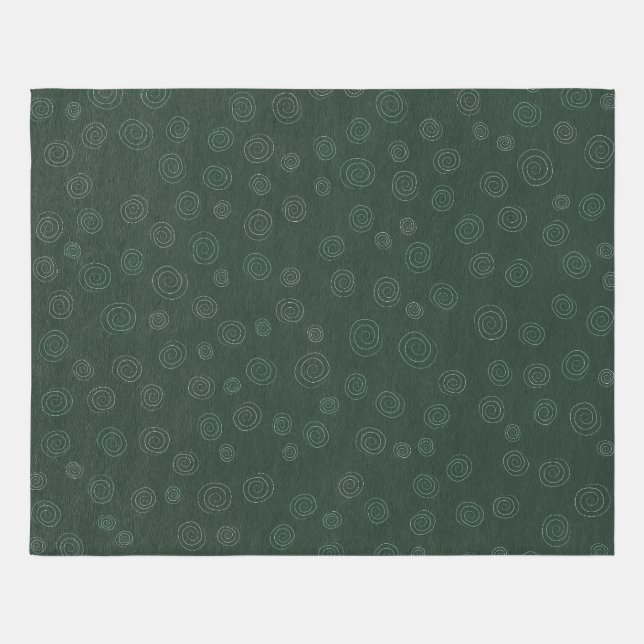 Lush Green Spiral Pattern Rug (Front)