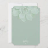 Lush Green Succulents Couples Shower Invitation (Back)