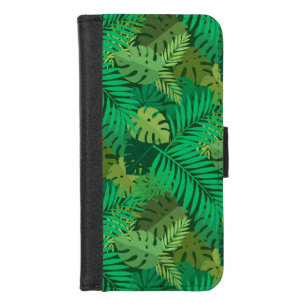 Lush Green Tropical Jungle Foliage iPhone 8/7 Wallet Case