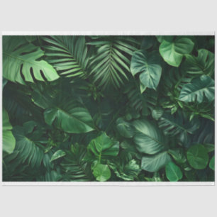 Lush Green Tropical Leaves  Tissue Paper