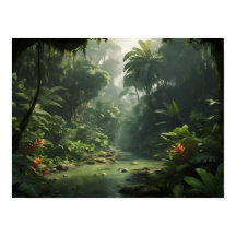 Lush Green Tropical Rainforest Jungle River