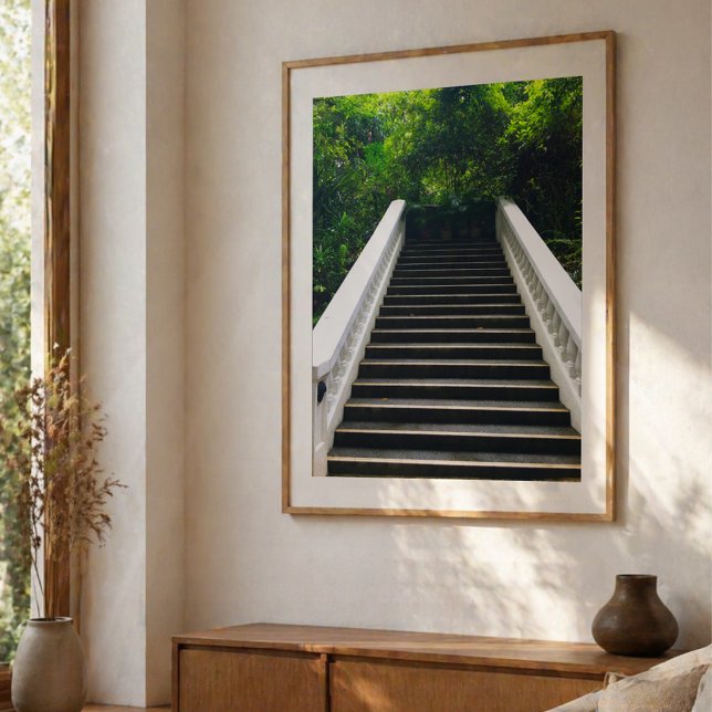 Lush Greenery Above Stone Stairs Poster (Creator Uploaded)