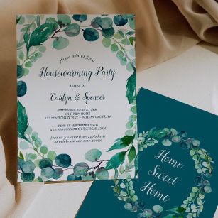 Lush Greenery and Eucalyptus Housewarming Party Invitation