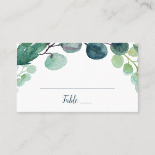 Lush Greenery and Eucalyptus Wedding Place Card