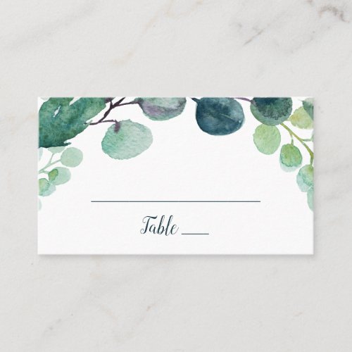 Lush Greenery and Eucalyptus Wedding Place Card