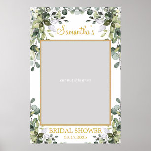 Lush greenery foliage eucalyptus and gold photo poster