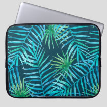 Lush greenery of tropical plants from jungle seaml laptop sleeve