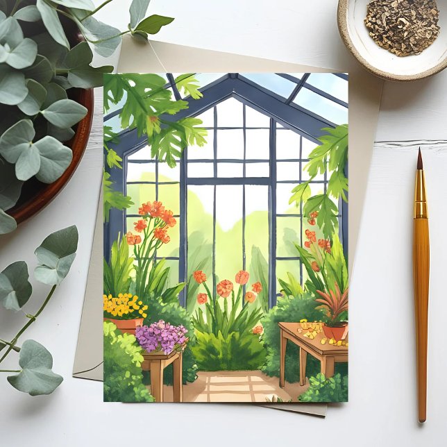 Lush Greenhouse | Floral Botanical Garden Postcard (Creator Uploaded)