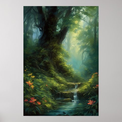 Lush Heart of the Dark Forest Poster