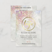 Lush Holographic Glitter Pastel Fragrance List Business Card (Front/Back)