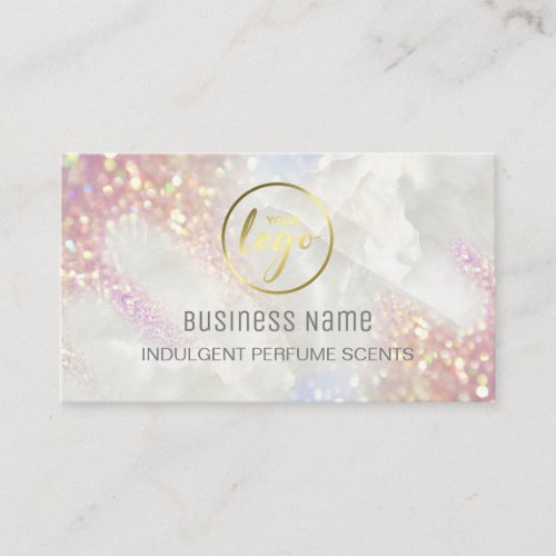 Lush Holographic Glitter Pastel Perfume Sample Business Card