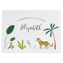 Lush Jungle Baby Shower Large Gift Bag
