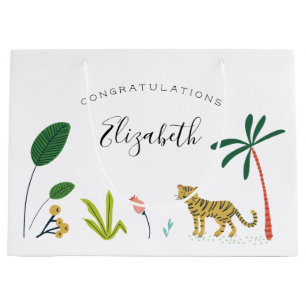 Lush Jungle Baby Shower Large Gift Bag