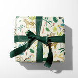Lush Jungle Wrapping Paper<br><div class="desc">Whimsical pattern design featuring lush jungle plant life and animal illustrations including a tiger,  parrot,  sloth,  monkey and snake.</div>