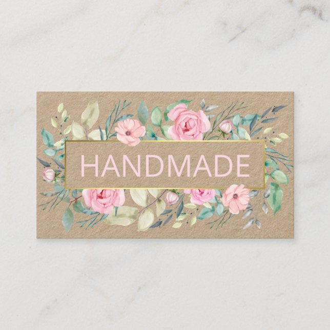 Lush Kraft Handmade Soap Bath Body Spa Candle Business Card (Front)