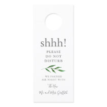 Lush Leaves Elegant Wedding Welcome/Do Not Disturb Door Hanger Lush Leaves Elegant Wedding Welcome/Do Not Disturb Door Hanger