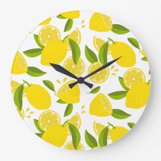 Lush Lemon Wall Clock