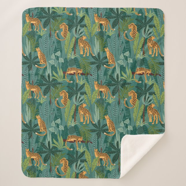 Lush Leopard Sherpa Blanket (Front)