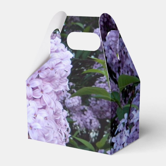 Lush Lilacs Party Favor Box (Front Side)
