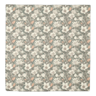 Lush Magnolia Floral Botanical Duvet Cover