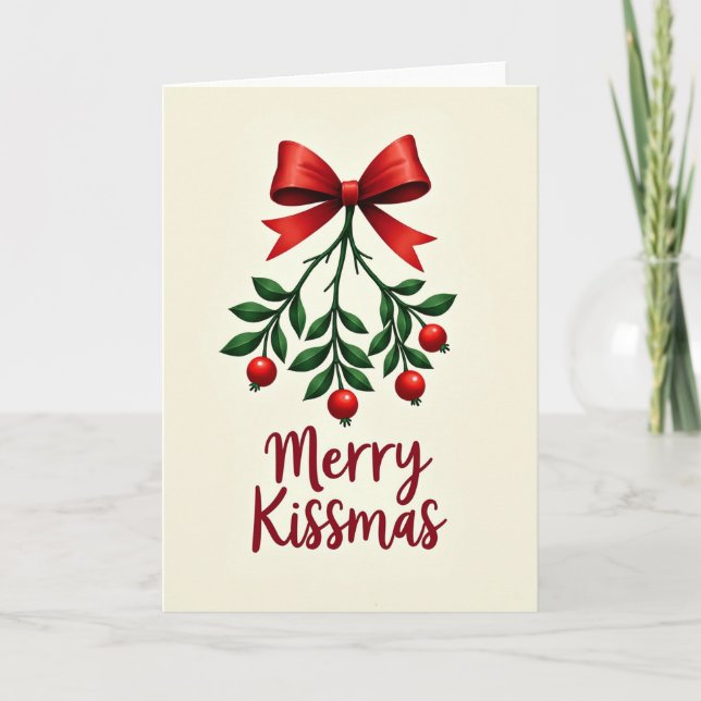 Lush Mistletoe Merry Kissmas Love Card (Front)