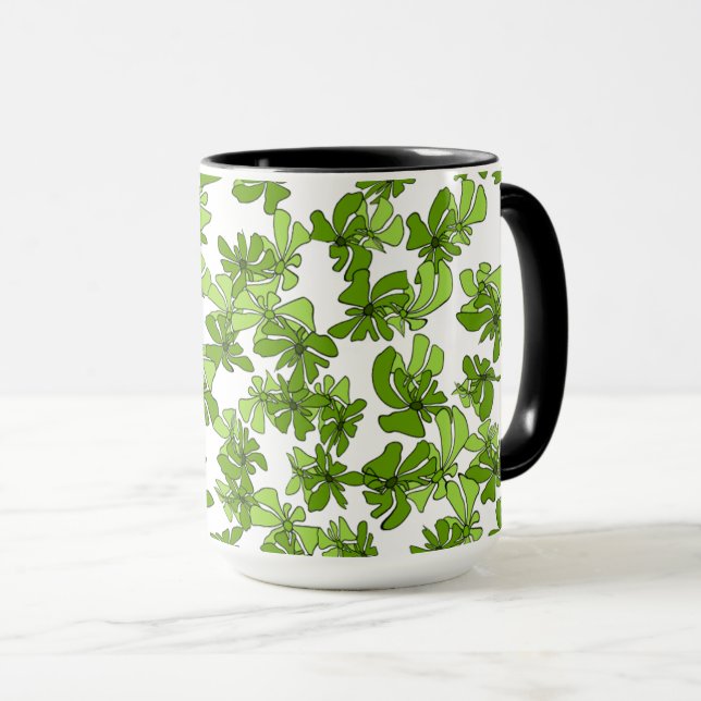 Lush Moments: Nature-Inspired Coffee Mug (Front Right)