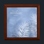 Lush Palm Leaf Wedding Bridesmaid Blue ID956 Gift Box<br><div class="desc">A trendy color palette in shades from steel gray to windsor blue; sparkling geometric frames and elegant design layouts, provide the basis for this exciting wedding suite. Whether you're planning a destination wedding or staying close to home, this delicate palm leaf design set makes an eye-catching choice. This coordinating gift...</div>