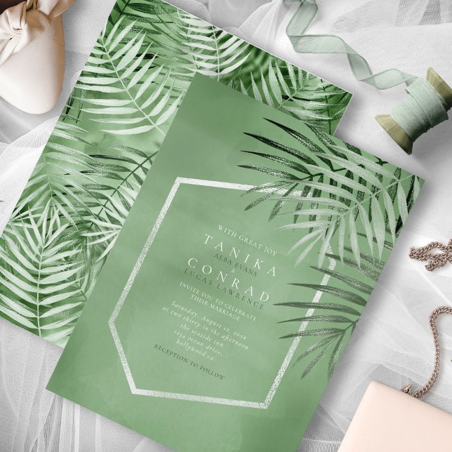 Lush Palm Leaf Wedding Moss Green ID956 (Creator Uploaded)