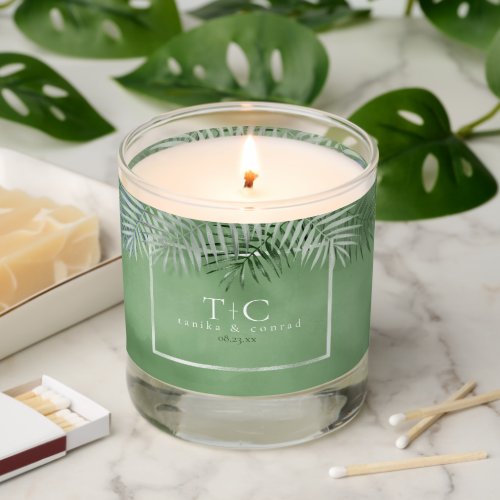 Lush Palm Leaf Wedding Moss Green ID956  Scented Candle