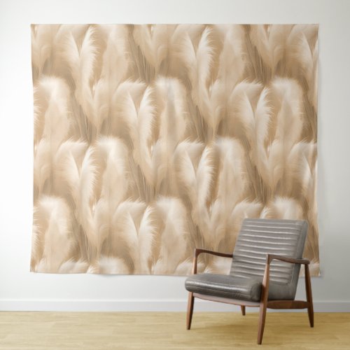 Lush Pampas Grass Photo Realistic Tapestry