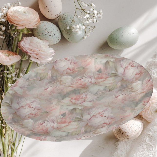  lush peony on a gentle background paper plates (Creator Uploaded)