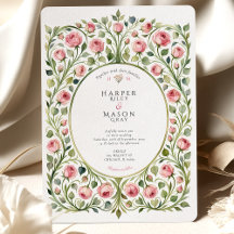 Lush Pink Rose Garden Vintage Wedding