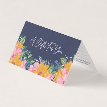 Lush Pink Yellow Flowers Gift Certificate
