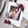 Lush Purple Flowers | Romantic Photo Save Our Date Announcement