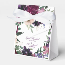 Lush Purple Flowers | Romantic Wedding Favor Boxes