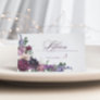 Lush Purple Flowers | Romantic Wedding Place Card
