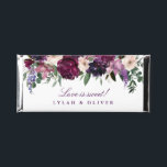 Lush Purple Flowers | Wedding Chocolate Hershey Bar Favors<br><div class="desc">Watercolor flowers in shades of rich burgundy,  gentle lilac,  deep eggplant purple and pinkish orchid pair with modern green botanicals such as ferns and eucalyptus in these romantic,  elegant wedding favors.</div>