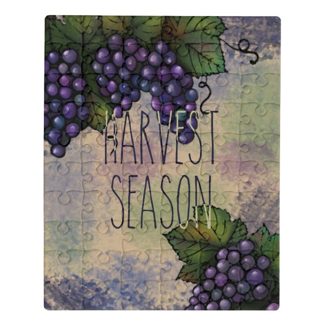 Lush Purple Grapes | Harvest Season Jigsaw Puzzle (Puzzle Vertical)