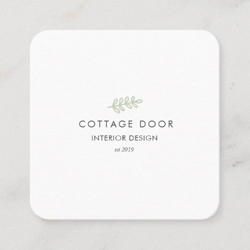 Lush Rustic Modern Sage Botanical Business Card 