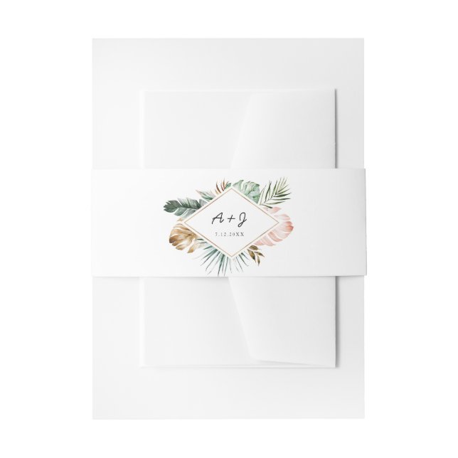 Lush Tropical Belly Band - Portrait 2" x 11.5" (Front Example)