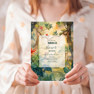 Lush Tropical Floral Bridal Shower Invitation