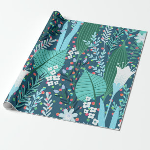Lush Tropical Jungle Pattern Wrapping Paper