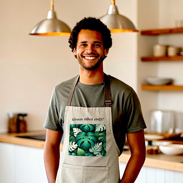 Lush Tropical Leaves Adult Apron (Creator Uploaded)