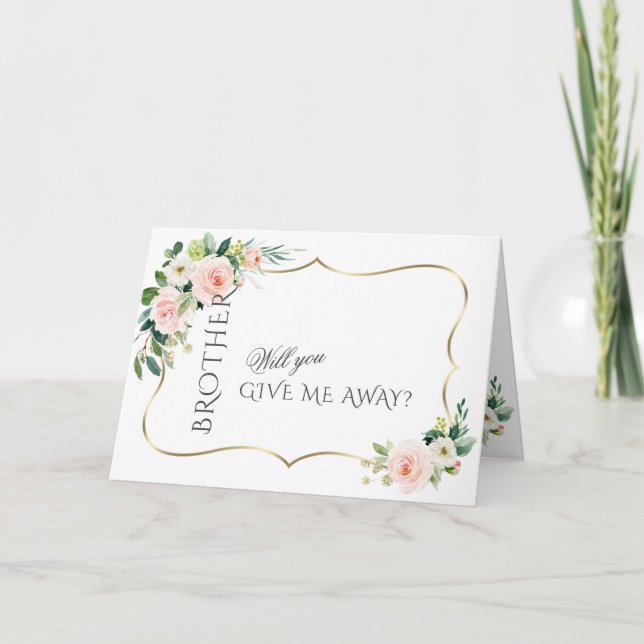 Lush Tropical Leaves Will You Give Me Away Invitation (Front)