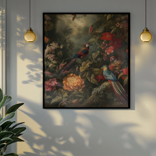 Lush Tropical Parrot Canopy Naturalist Masterwork Canvas Print
